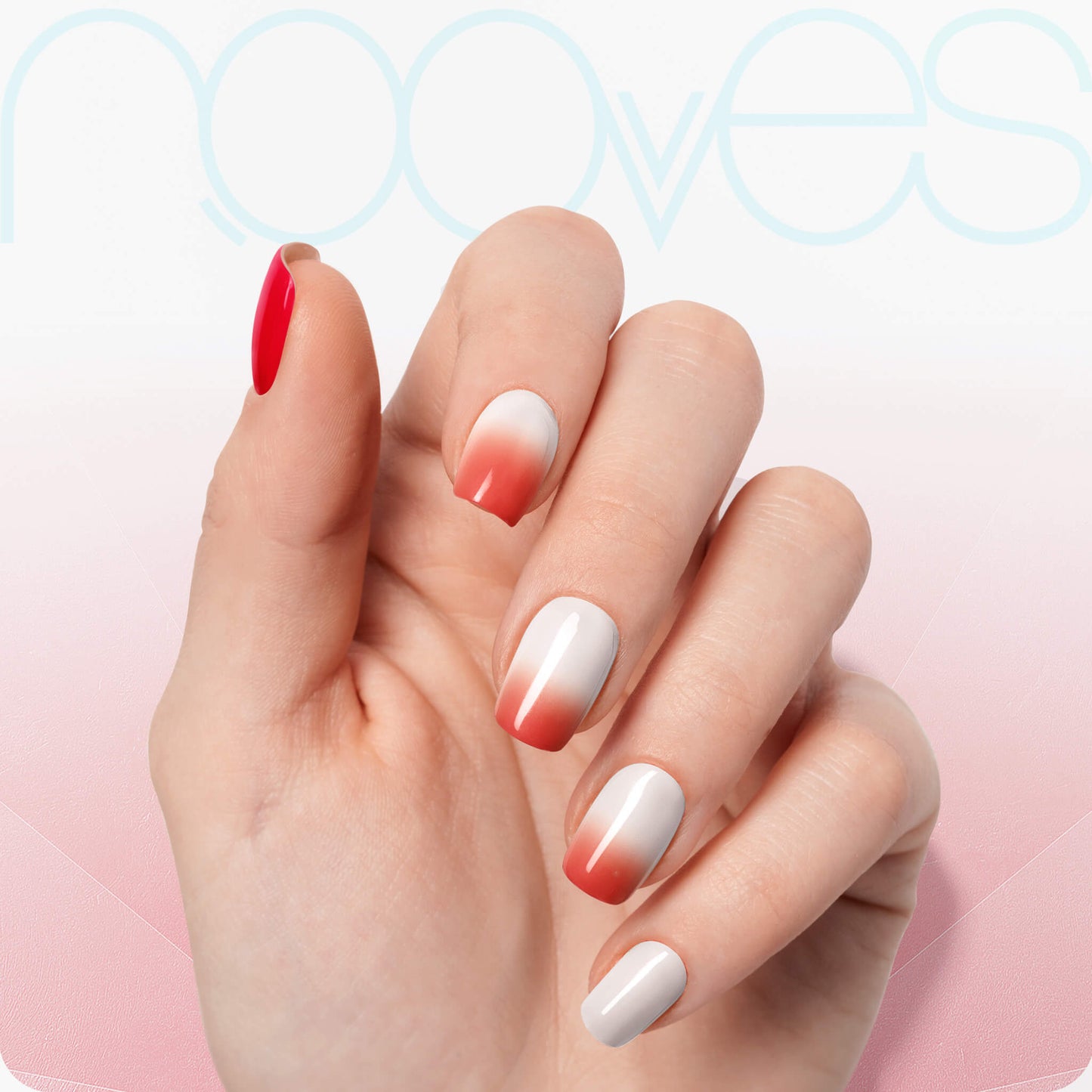 Láminas de Gel - Cherry Blossom - ¡Cambian de color! - Nooves Nails-2