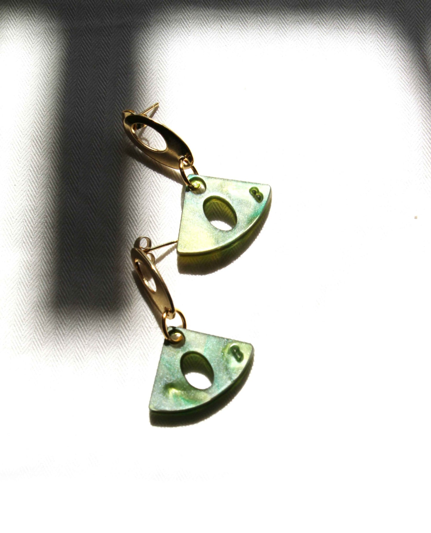 Pendientes abanico con base ovalada-2