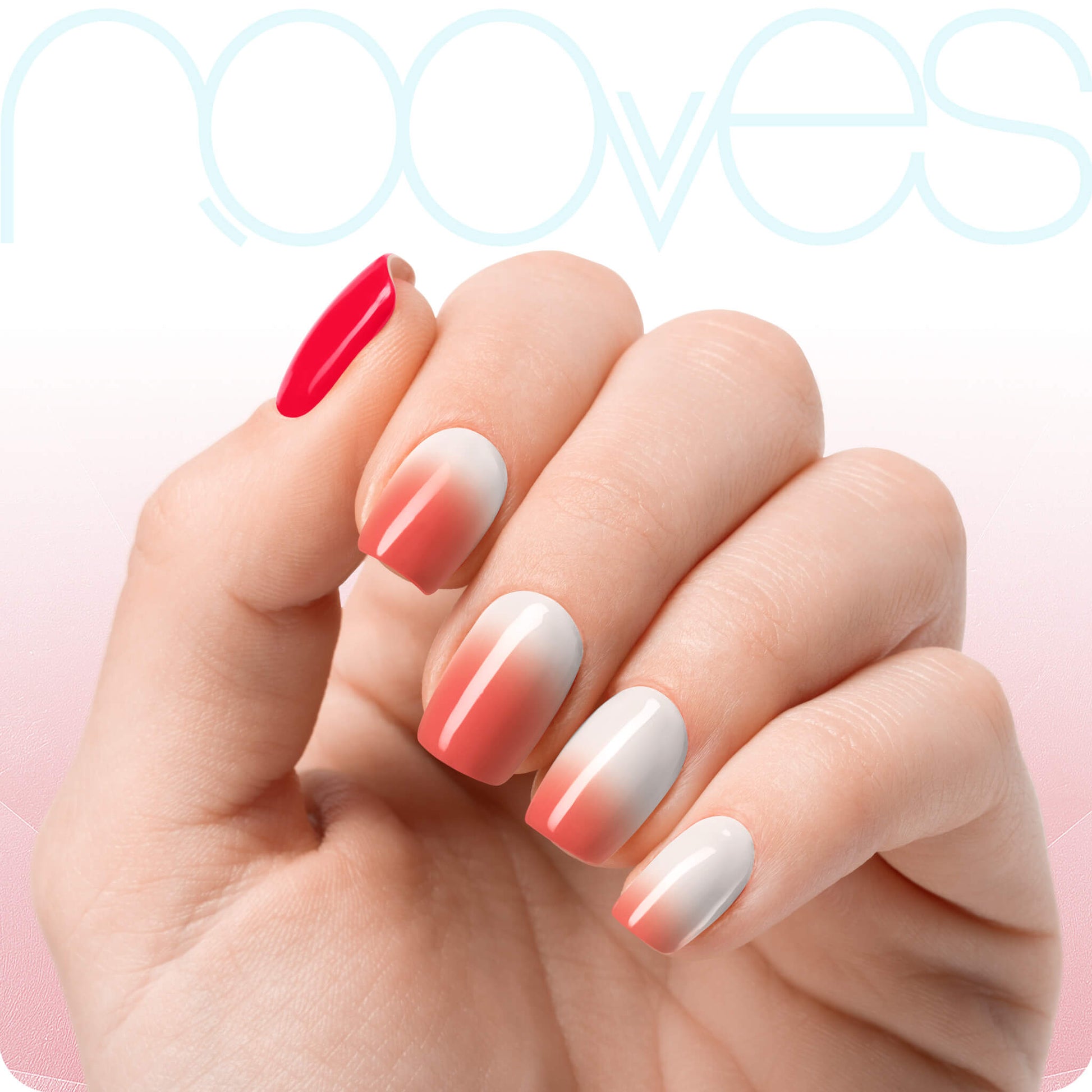 Láminas de Gel - Cherry Blossom -  ¡Cambian de color!  - Nooves Nails-3