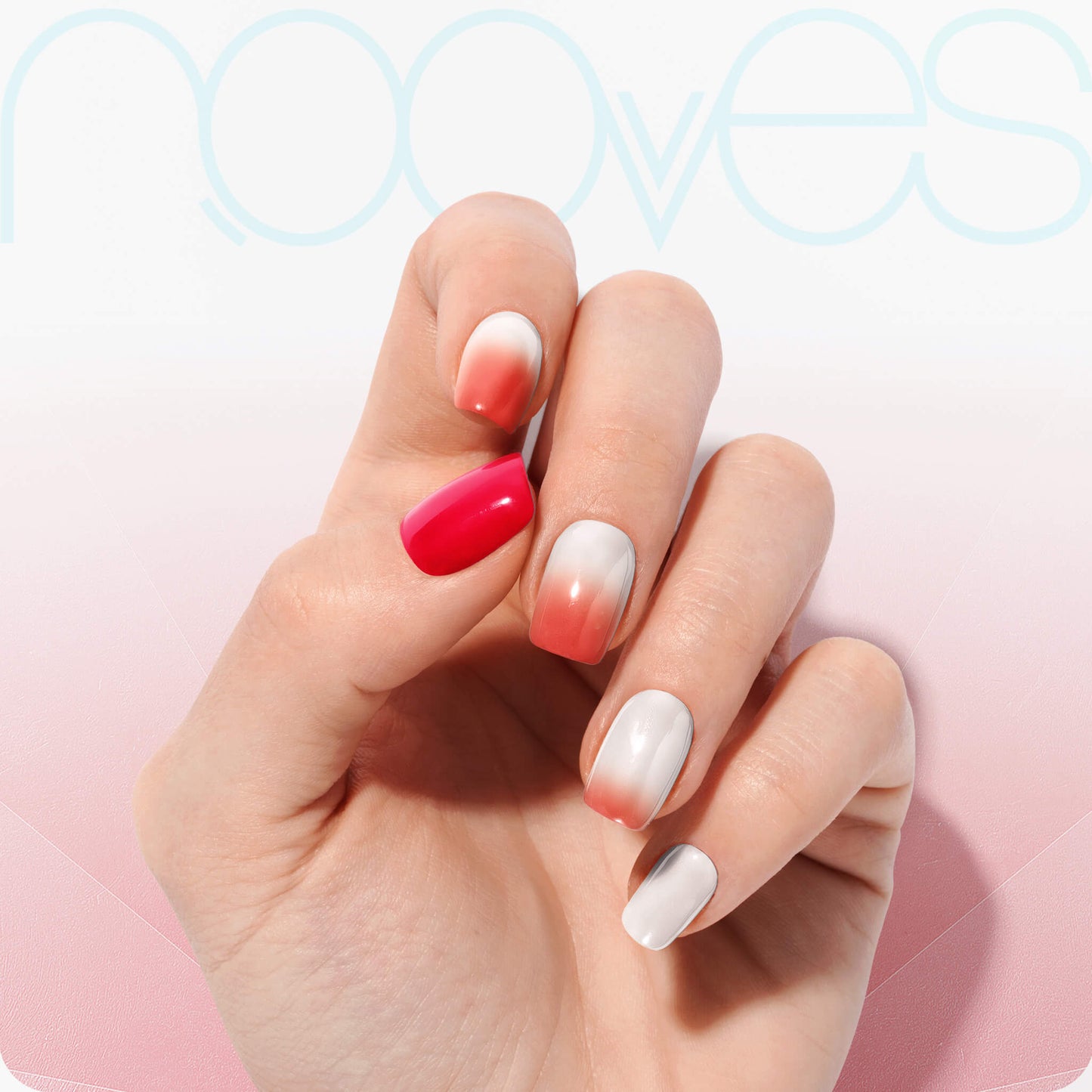 Láminas de Gel - Cherry Blossom -  ¡Cambian de color!  - Nooves Nails-4