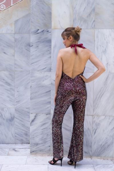 SENORA JUMPSUIT RED/SILVER-1